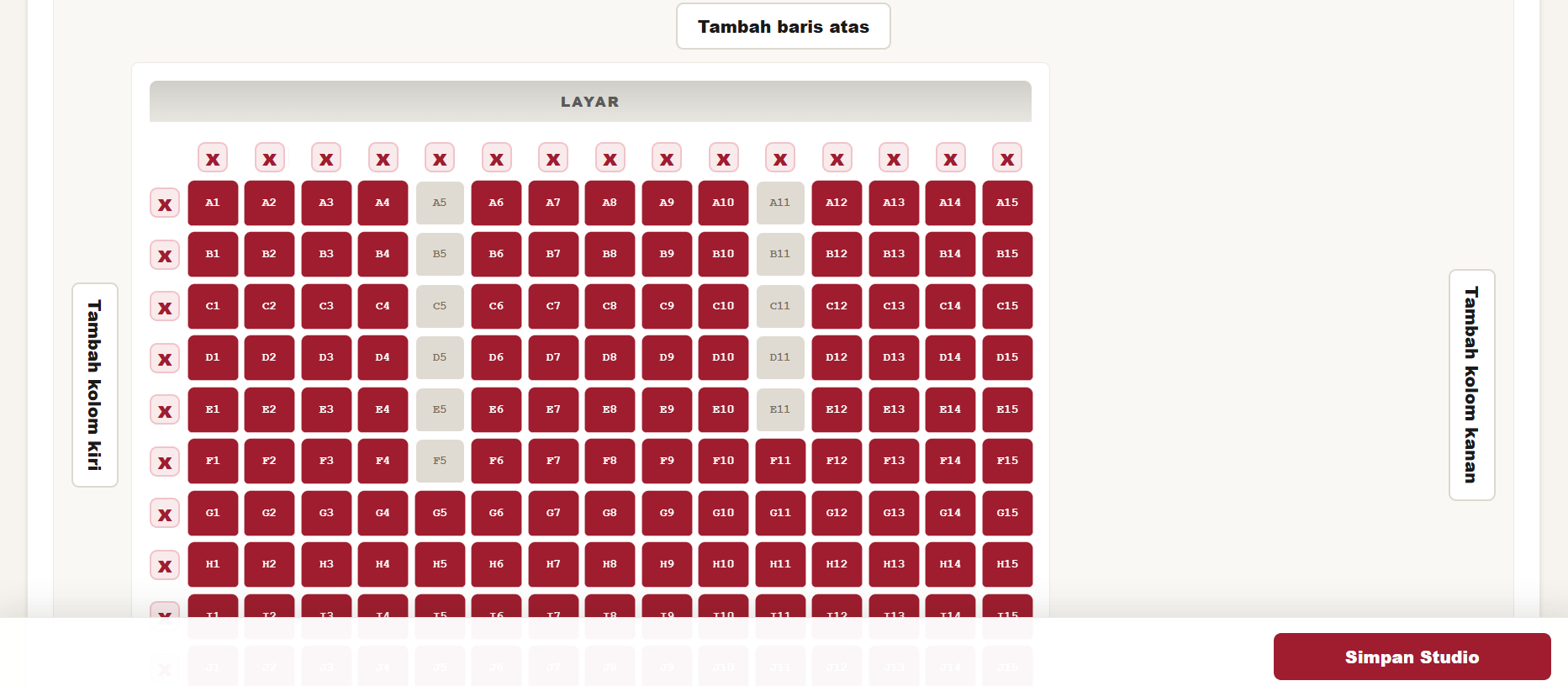 Manager Seat Layout Builder